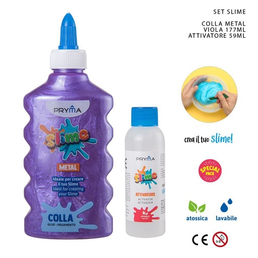 [0224837] Juego de slime 59ml violeta acero - Materiales de arte y manualidades