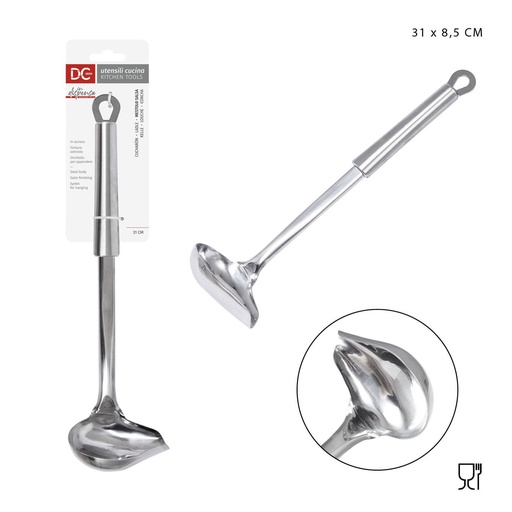 [0225129] Cucharón de acero inoxidable 31x8.5cm - Utensilios de cocina