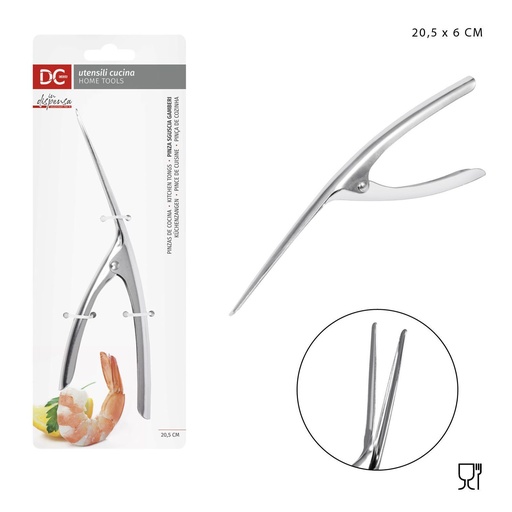 [0225132] Pinza para pelar camarones de acero 20.5x6 cm - Utensilios de cocina