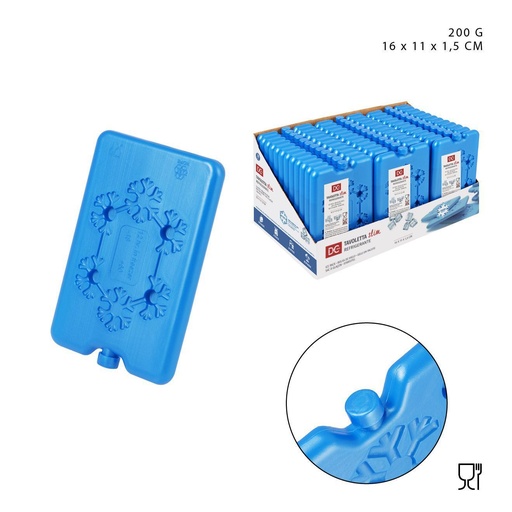 [0225162] Acumulador de frío azul 200g 16x11x1.5 cm - Accesorios para enfriamiento