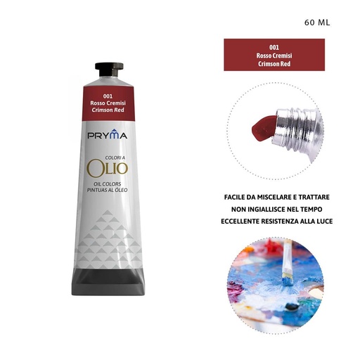 [0225386] Pintura al óleo 60ml N.001 rojo oscuro - Pinturas y arte