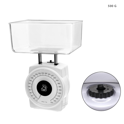 [0209291] Báscula de cocina blanca 500 g - Accesorios de cocina
