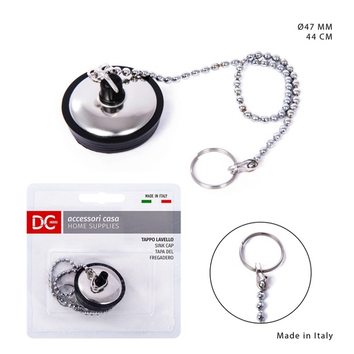 [0212017] Tapa Fregadero con Cadena D.47mm 44 cm - Accesorios de cocina