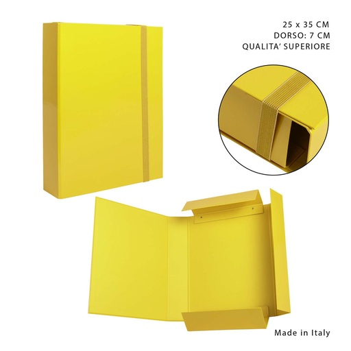 [0212498] Base plástica con goma elástica D7 25x35 cm color amarillo - Material de oficina