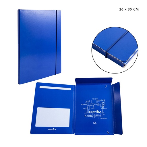 [0217391] Carpeta con goma redonda D1 26x35 cm azul - Papelería