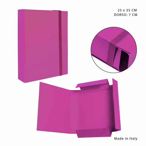 [0222907] Base plástica con goma plana D7 25x35 cm color fucsia - Material de oficina