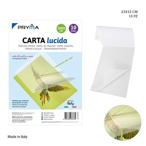 [0223142] Papel vegetal 23x33 cm A4 10 unidades - Papelería