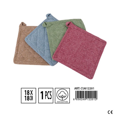 [0233007] Agarradera cuadrada 18x18 cm - Manteles y guantes de cocina