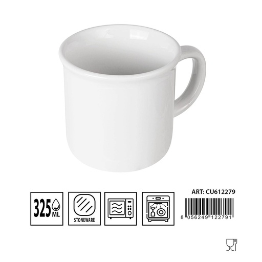 [0233800] Taza de cerámica blanca 325ML - Accesorios de cocina
