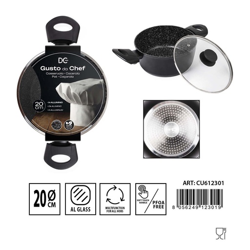 [0233747] Cacerola inducción con tapa 20 cm - Utensilios de cocina y cacerolas