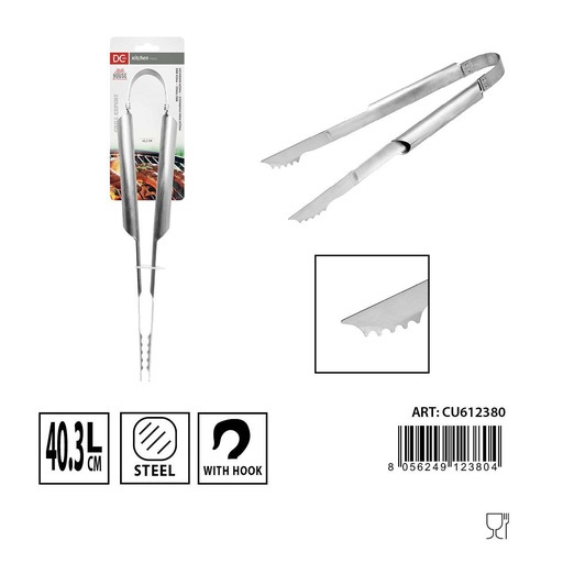 [0233910] Pinza BBQ de acero inoxidable 40.3 cm - Utensilios de cocina
