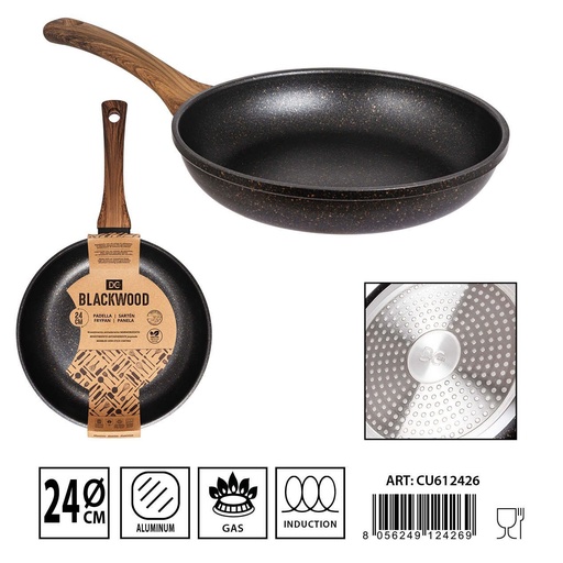 [0234378] Sartén inducción mango de madera 24cm - Utensilios de cocina
