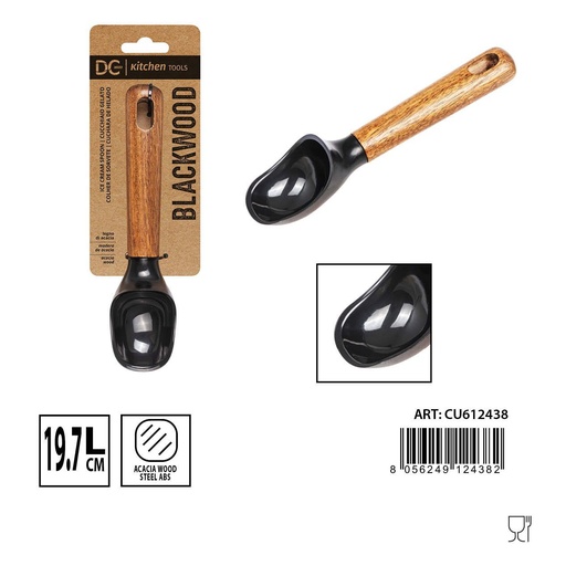 [0234472] Cuchara para helado de 19.7 cm BLACK WOOD - Utensilios de cocina