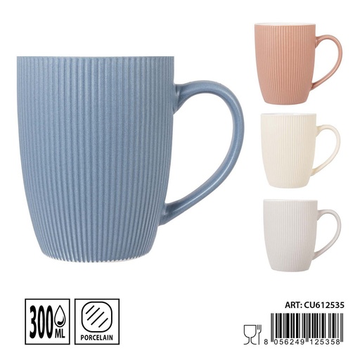 [0235114] Taza ceramic 300ml con rayas - Utensilios de cocina