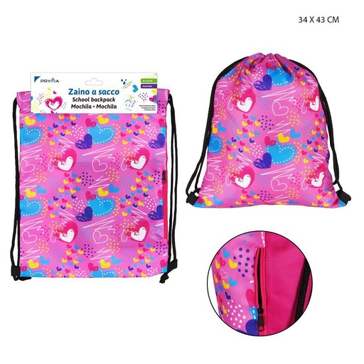 [0226249] Bolsa con cordón 34x43cm para deporte y almacenamiento