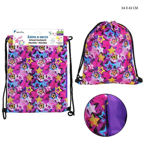 [0226250] Bolsa con cordón 34x43 cm - Material escolar