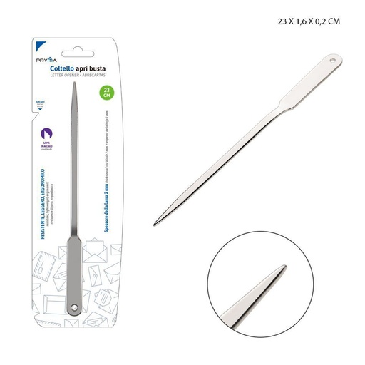 [0226417] Cuchillo abrecartas 23X1.6X0.2CM - Accesorios de oficina