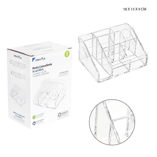 [0226755] Caja de almacenaje acrílica 18x13x9 cm - Material de oficina