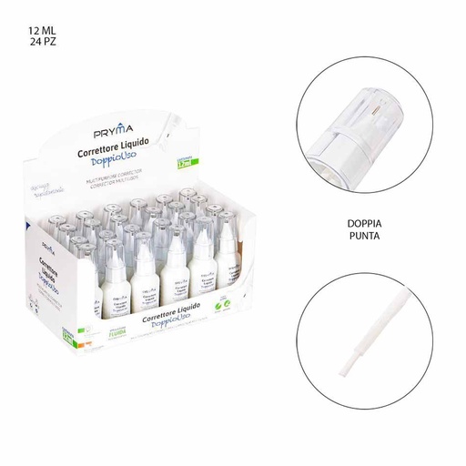 [0226757] Líquido corrector de doble cabeza 12m - Material de oficina y papelería