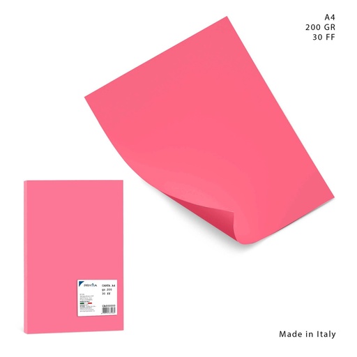 [0226088] Papel color A4 200g 30 hojas color fucsia - Papelería