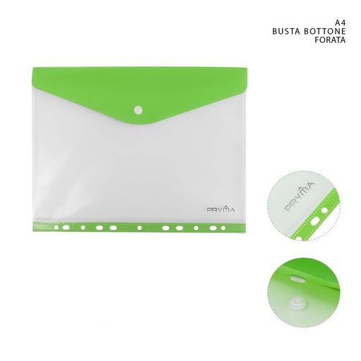 [0227342] Carpeta A4 botón verde - Material de oficina