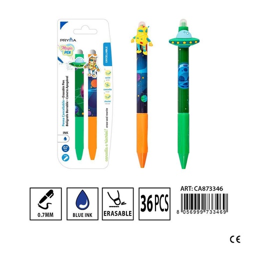 [0227682] Bolígrafo borrable 0.7MM 2pz - Material de papelería