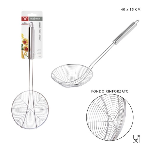 [0226387] Espumadera de acero 40x15 cm - Accesorios de cocina