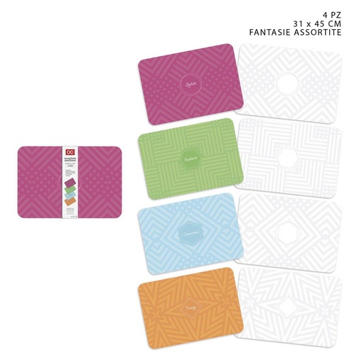 [0226485] Mantel individual 31x45 cm 4 uds - Accesorios de mesa