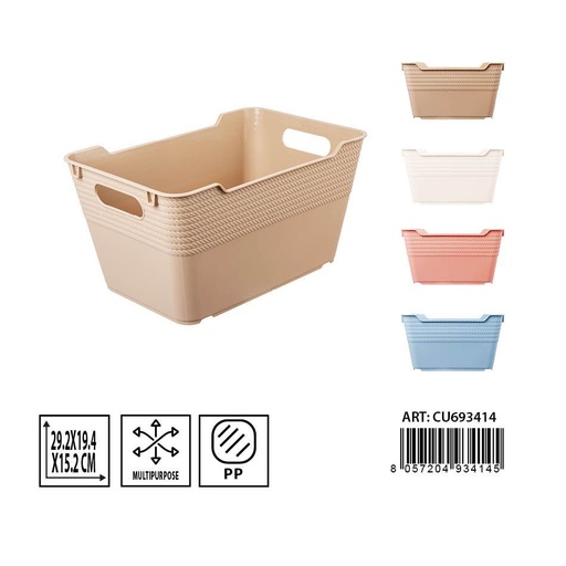 [0230341] Cesta rectangular multiuso 29.2x19.4x15.2 cm - Accesorios de organización
