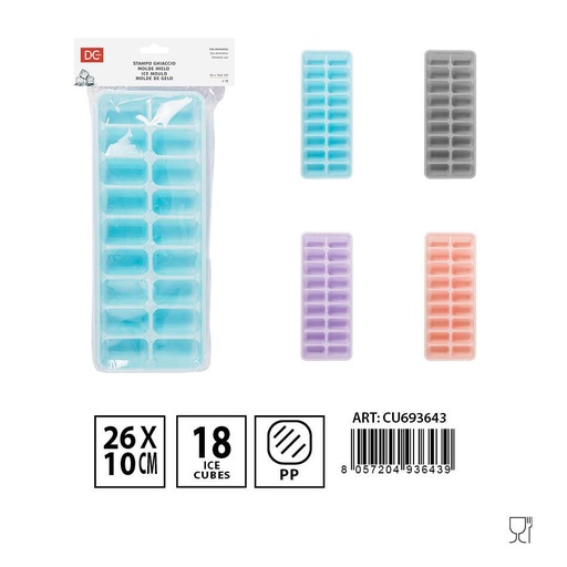 [0230498] Molde para hielo 18 cubos 26 x 10.5 cm - Accesorios de cocina