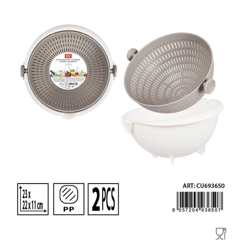 [0232843] Escurridor 2 piezas 27x26x13 cm - Accesorios de cocina