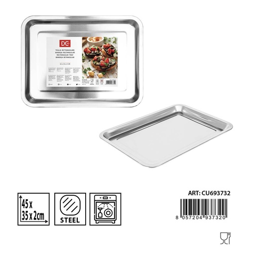 [0233201] Bandeja rectangular 45x35x2 cm - Utensilios de cocina
