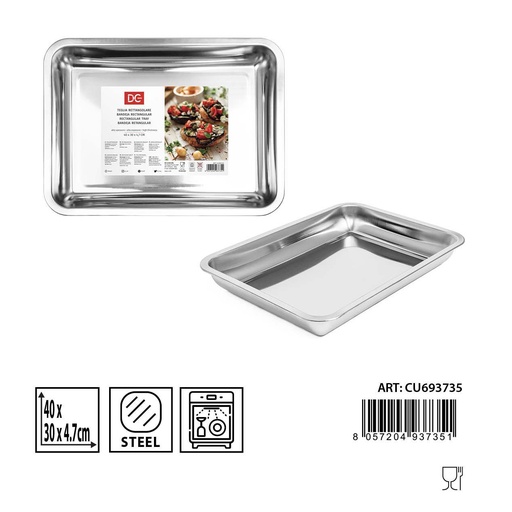[0233204] Bandeja rectangular alta 40x30x4.7 cm - Utensilios de cocina