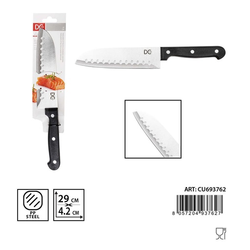 [0233364] Cuchillo Santoku 6.5" 29x4.2cm - Utensilio de cocina