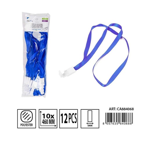 [0230957] Cordón para identificador 10x460 mm 12 unidades - Material de oficina
