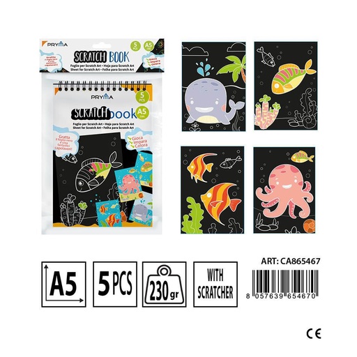 [0232972] Libreta rascable A5 5FF 230G - Material de arte