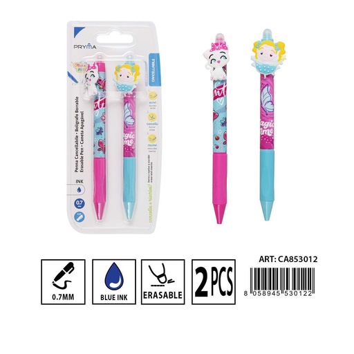 [0230529] Bolígrafo borrable 0.7MM 2pz - Material de papelería
