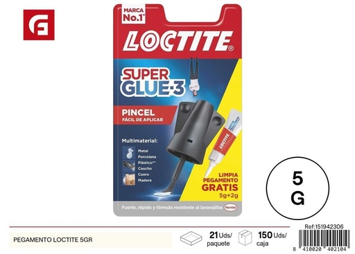 [151942306] Super Glue 5g de LOCTITE con pincel - Material de oficina