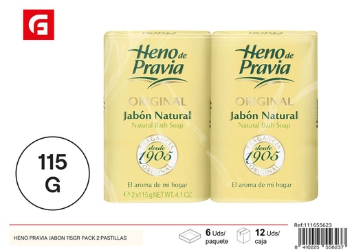 [111655623] Jabón Heno Pravia 115g Pack 2 pastillas - Productos de cuidado personal