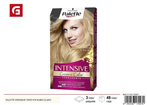 [111617097] Tinte para el cabello Palette Intensive Nº8 Rubio Claro