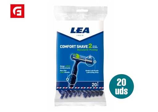 [111300423] Maquinilla de afeitar Lea Comfort Shave 2 hojas 20 unidades - Cuidado personal