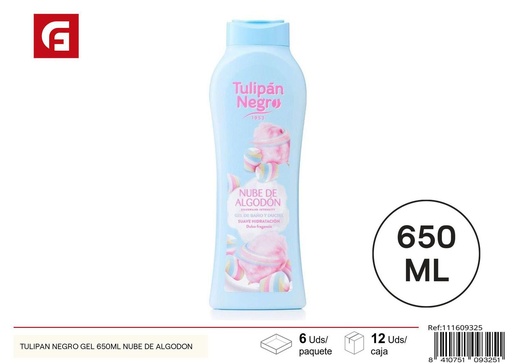 [111609325] Gel de ducha Tulipán negro 650 ml Nube de Algodón - Productos de cuidado personal