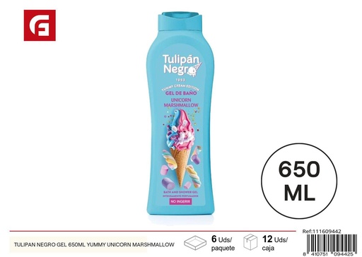 [111609442] Gel de ducha Tulipán negro 650 ml Yummy Unicorn Marshmallow - Productos de cuidado personal