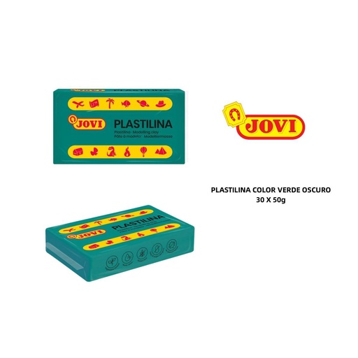 [A000261] Plastilina caja 30 pastillas 50 g verde oscuro - Material de oficina y arte