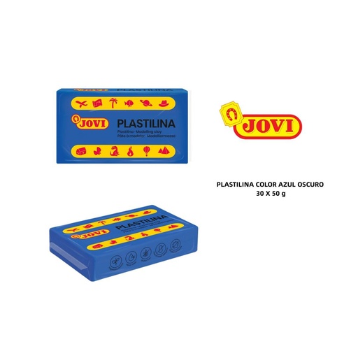 [A000263] Plastilina caja 30 pastillas 50 g azul oscuro - Material de oficina y arte