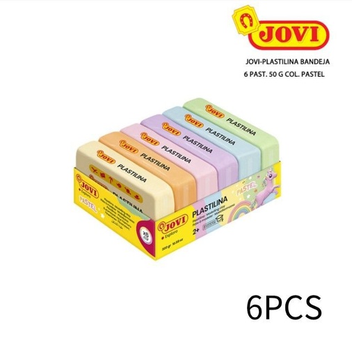 [A000581] Plastilina Jovi colores pastel 6uds 50g para manualidades