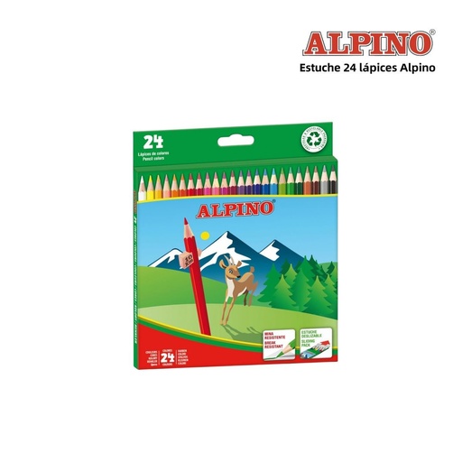 [A000552] Lápices de colores Alpino 24 unidades - Material escolar 