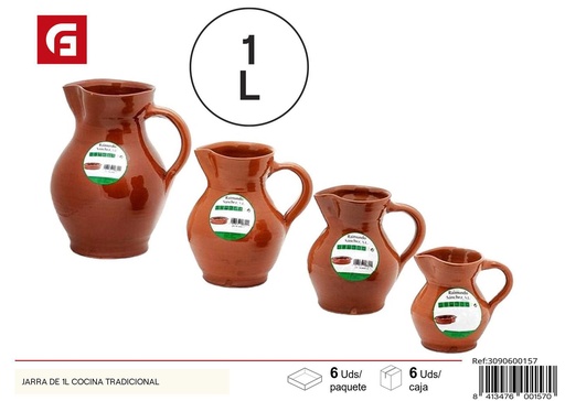 [3090600157] Jarra de 1L para cocina tradicional - Utensilios de cocina
