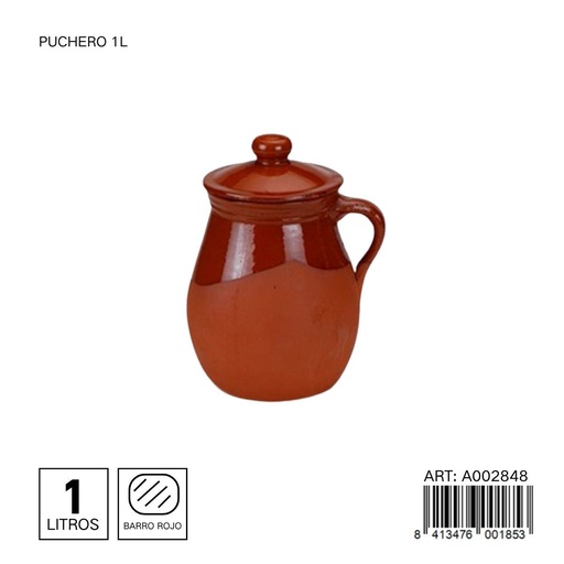 [A002848] Pucherito de 1 litro para cocina tradicional - Utensilios de cocina