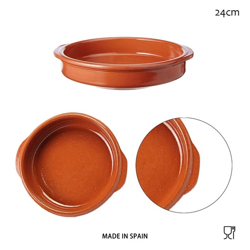 [A000170] Cazuela circular con asas 24 cm - Utensilios de cocina